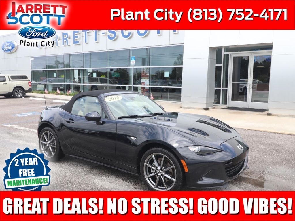Jet Black Mica 2016 Mazda MX-5 Miata Convertible Rear-Wheel Drive 6-Speed Automatic