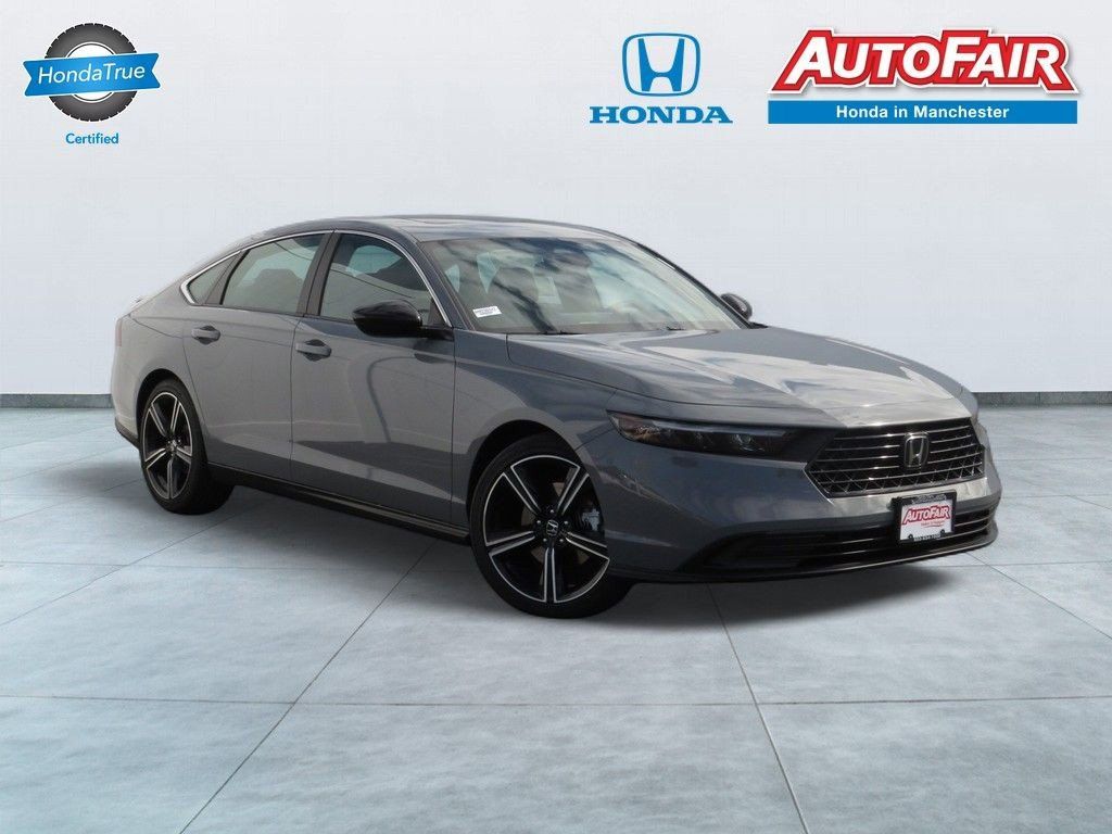 Urban Gray Pearl 2025 Honda Accord Hybrid Sedan Front-Wheel Drive Continuously Variable Transmission