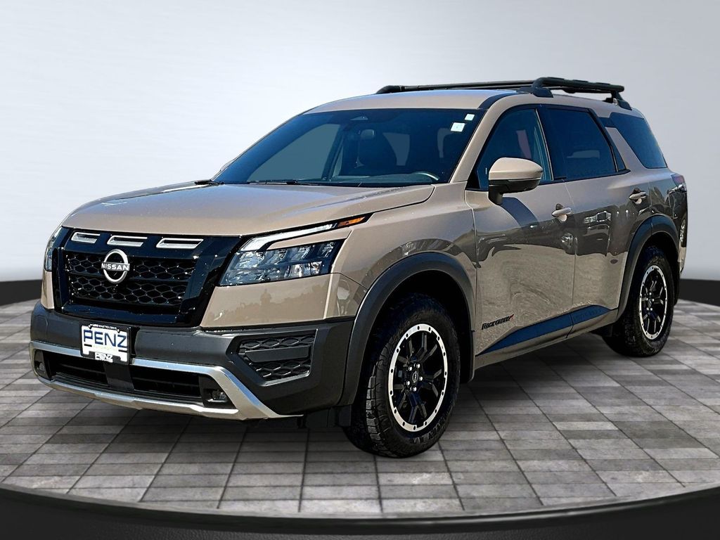 Baja Storm/Super Black 2025 Nissan Pathfinder SUV / Crossover All-Wheel Drive 9-Speed Automatic