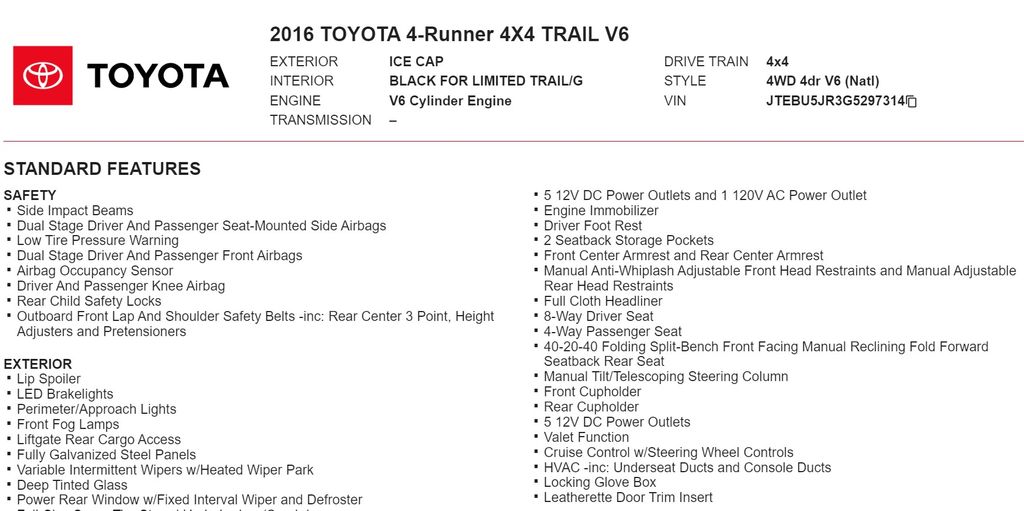 2016 Toyota 4Runner Trail 19