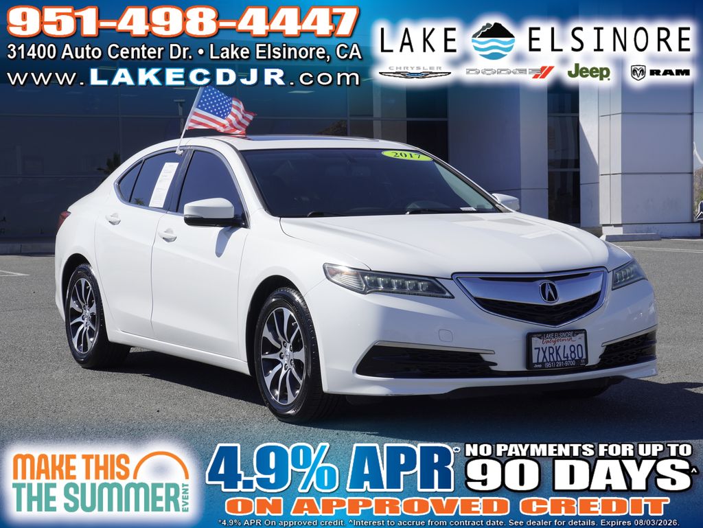 White 2017 Acura TLX Sedan Front-Wheel Drive 8-Speed Dual Clutch