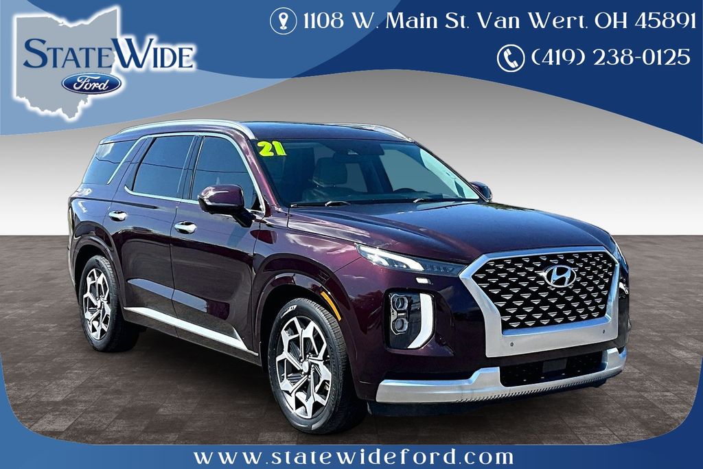 Red (Sierra Burgundy) 2021 Hyundai Palisade SUV / Crossover All-Wheel Drive 8-Speed Automatic