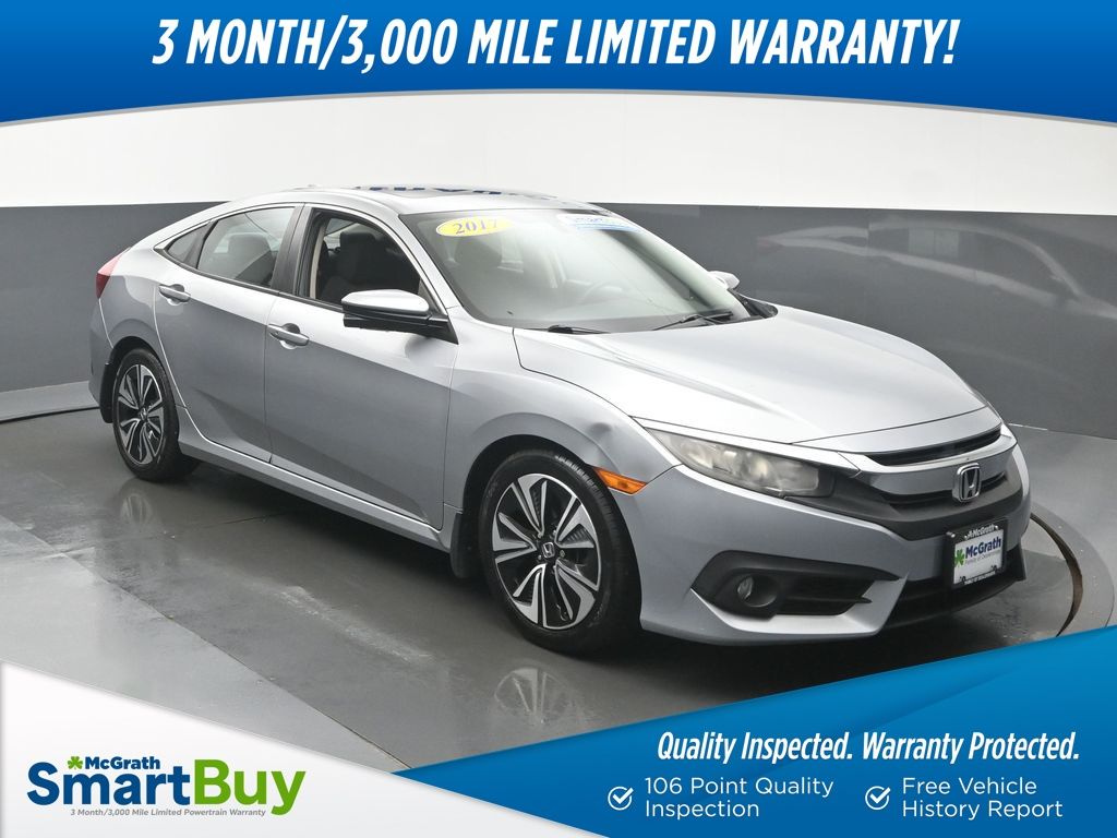 Silver 2016 Honda Civic Sedan Front-Wheel Drive Continuously Variable Transmission