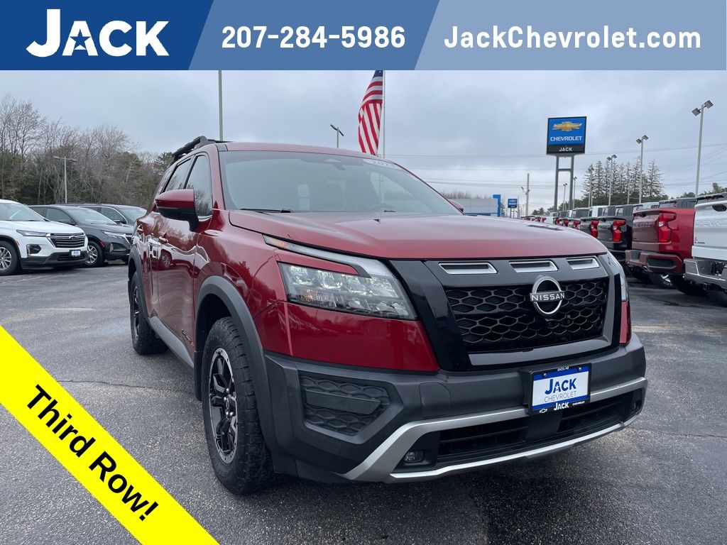 Red (Scarlet Ember Tintcoat) 2023 Nissan Pathfinder Rock Creek 4WD SUV / Crossover All-Wheel Drive 9-Speed Automatic