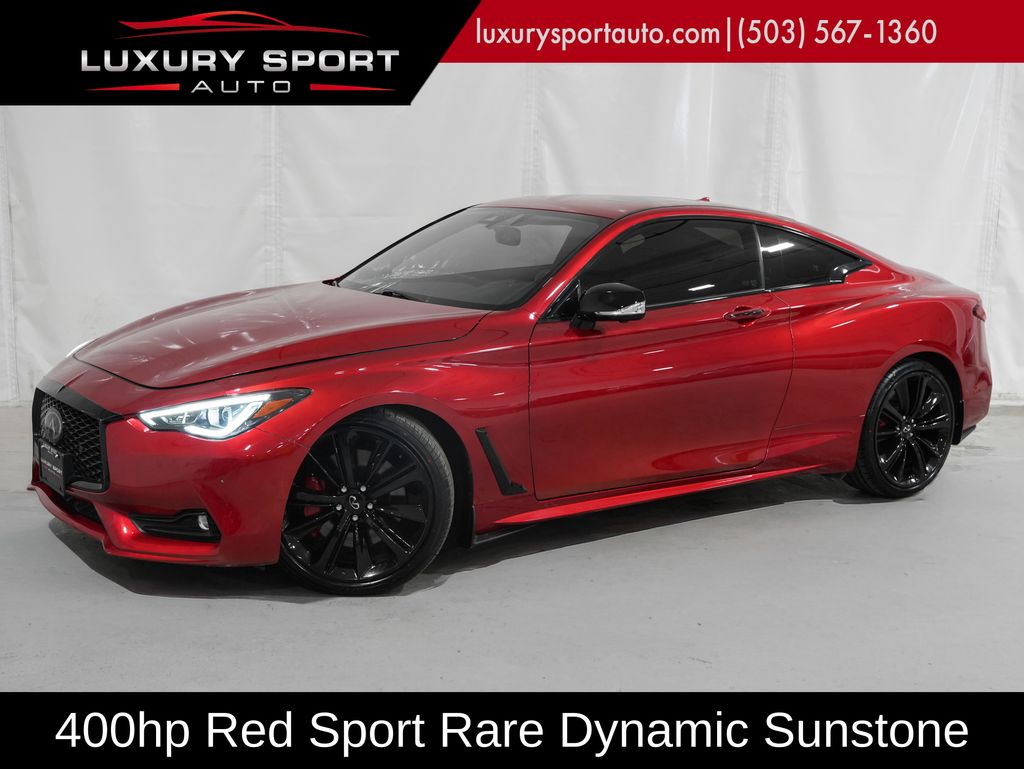 Dynamic Sunstone Red 2021 INFINITI Q60 Coupe Rear-Wheel Drive 7-Speed Automatic