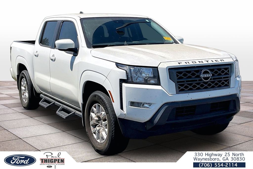 Glacier White 2022 Nissan Frontier Pickup Truck 4X2 9-Speed Automatic