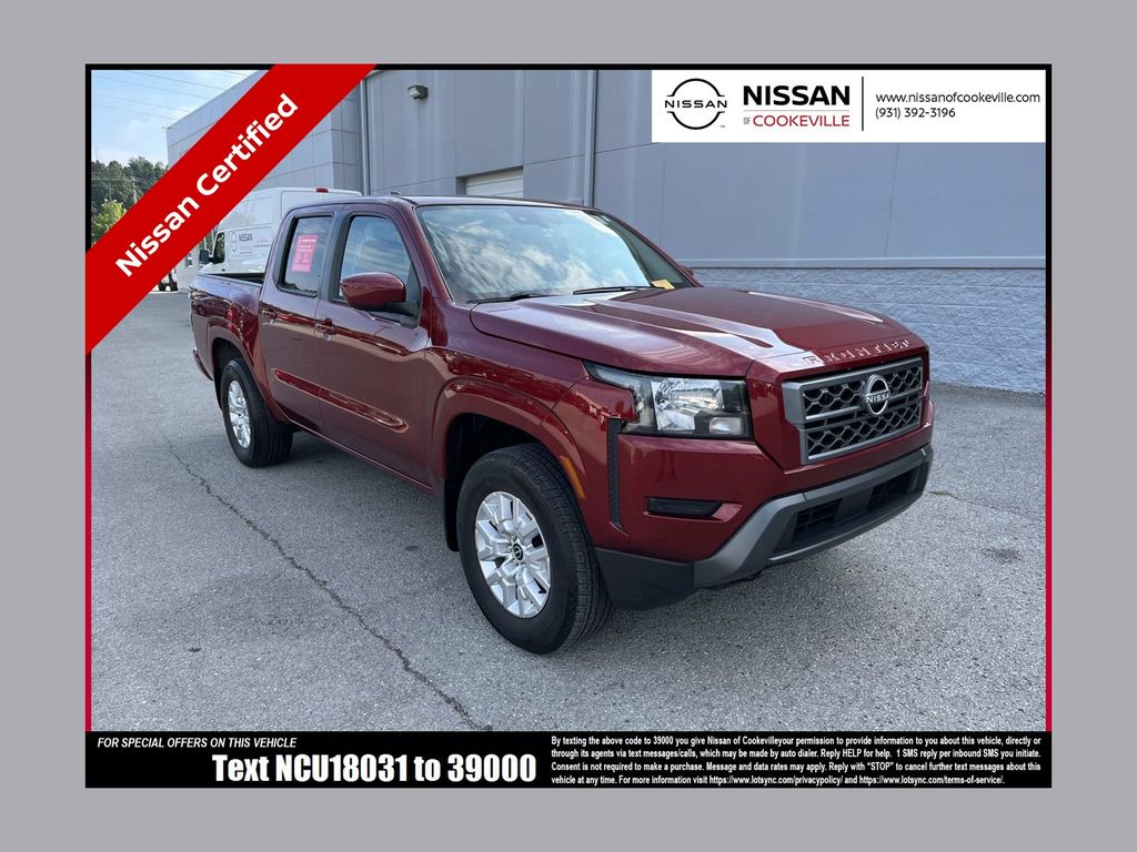 Cardinal Red Metallic 2023 Nissan Frontier Pickup Truck Four-Wheel Drive 9-Speed Automatic