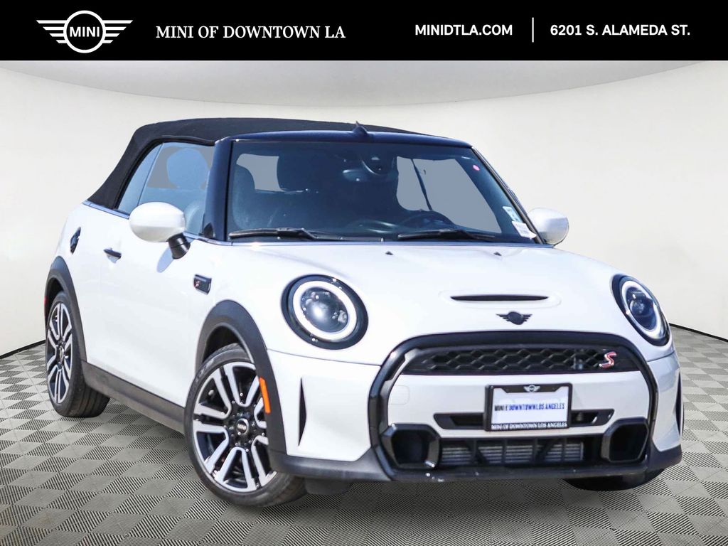 White Metallic 2023 MINI Cooper Convertible Front-Wheel Drive 7-Speed Automatic