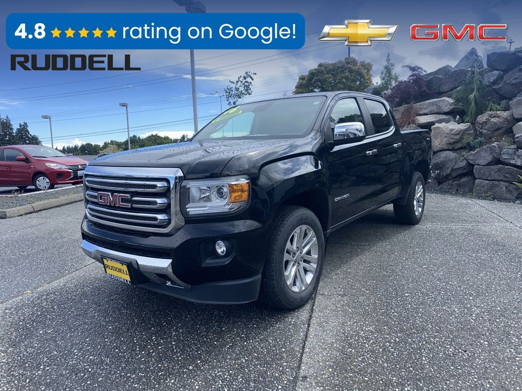 Onyx Black 2016 GMC Canyon SLT Crew Cab 4WD Pickup Truck Four-Wheel Drive 6-Speed Automatic