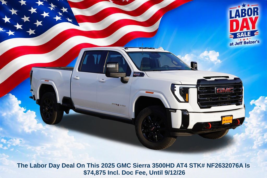 Summit White 2025 GMC Sierra 3500HD Pickup Truck Four-Wheel Drive Automatic