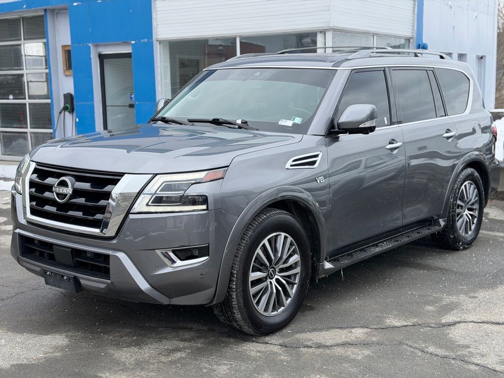 Gray (Gun Metallic) 2022 Nissan Armada SUV / Crossover Four-Wheel Drive 7-Speed Automatic