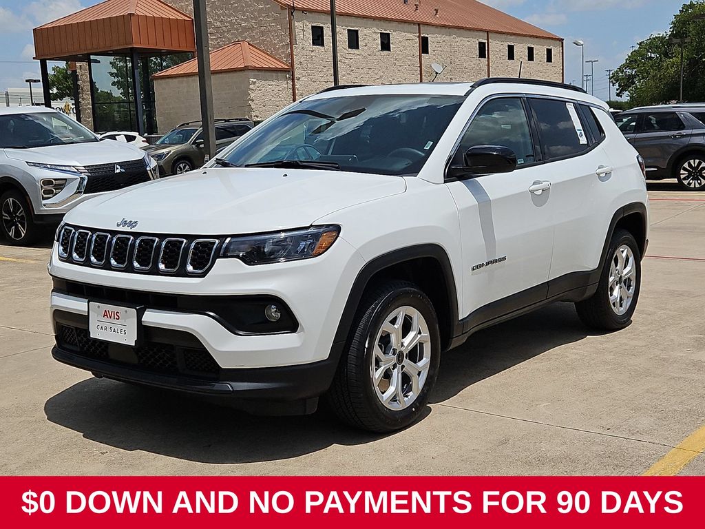 Bright White Clearcoat 2025 Jeep Compass SUV / Crossover Four-Wheel Drive 8-Speed Automatic