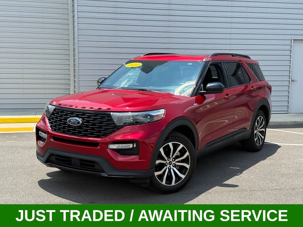 Red Metallic 2022 Ford Explorer SUV / Crossover All-Wheel Drive Automatic