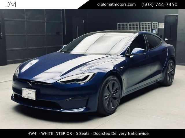 Blue 2024 Tesla Model S AWD Sedan All-Wheel Drive 1-Speed Automatic