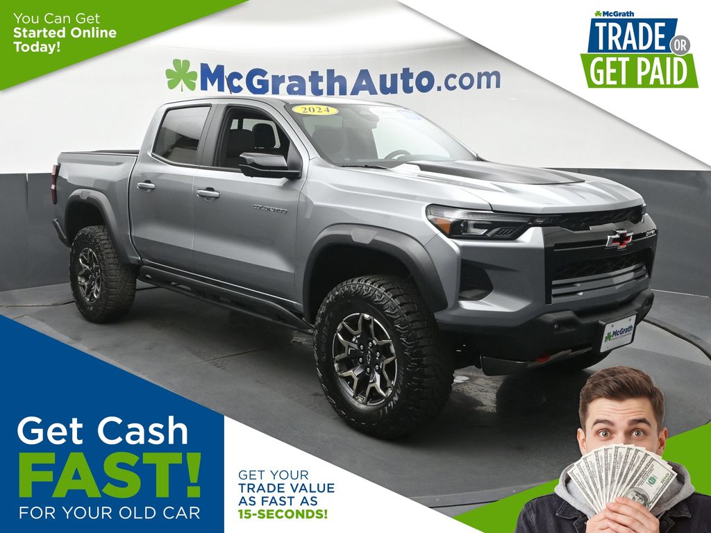 Sterling Gray Metallic 2024 Chevrolet Colorado Pickup Truck Four-Wheel Drive 8-Speed Automatic