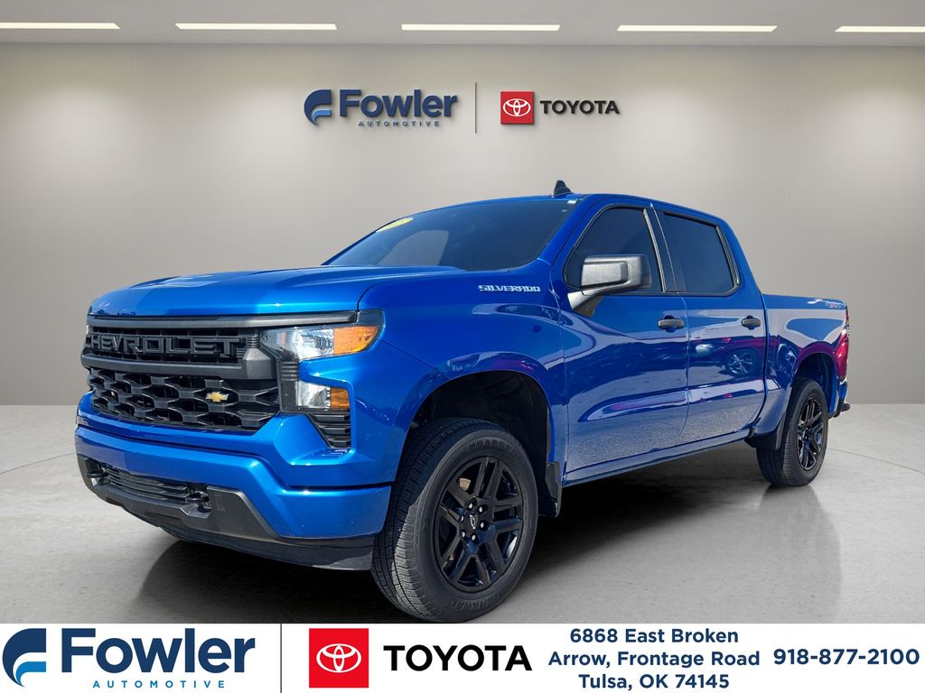 Glacier Blue Metallic 2023 Chevrolet Silverado 1500 Pickup Truck Four-Wheel Drive 8-Speed Automatic