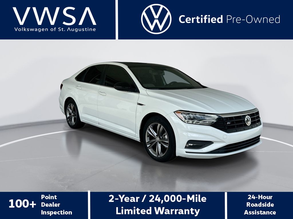 Pure White 2021 Volkswagen Jetta R-Line FWD Sedan Front-Wheel Drive 8-Speed Automatic