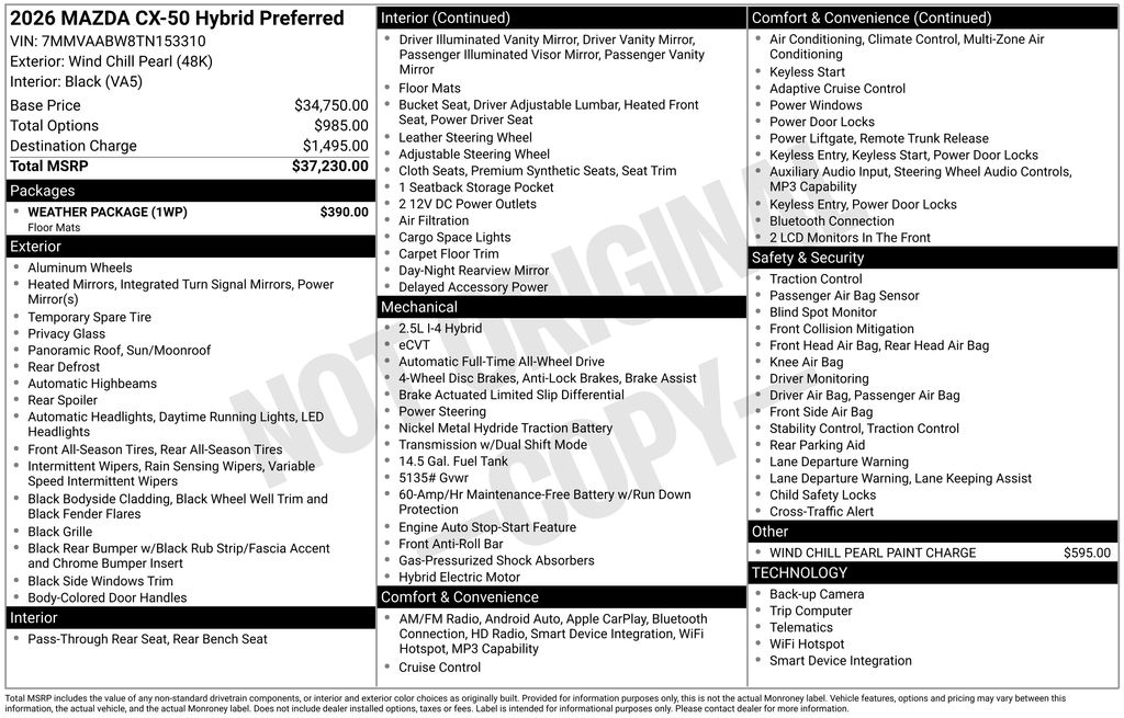 2026 Mazda CX-50 Preferred's photo