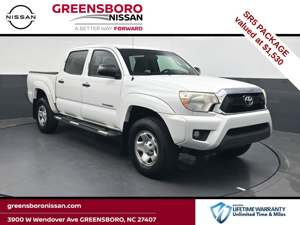 Super White 2015 Toyota Tacoma Double Cab V6 PreRunner Pickup Truck 4X2 5-Speed Automatic