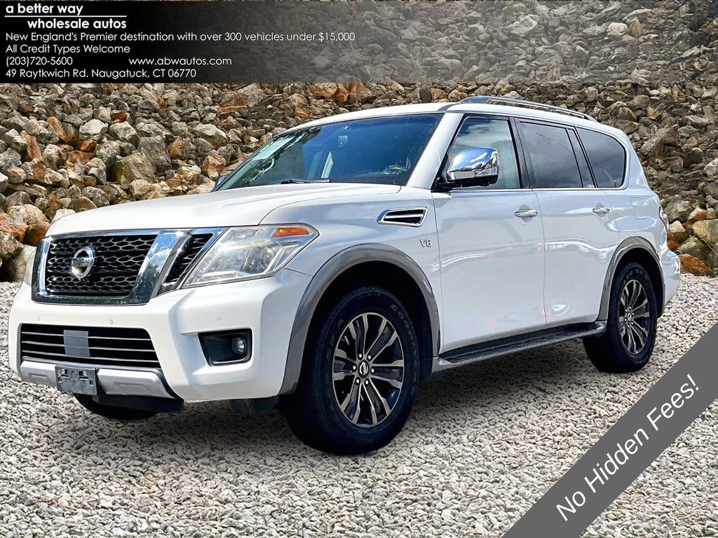Pearl White 2017 Nissan Armada SUV / Crossover Four-Wheel Drive 7-Speed Automatic