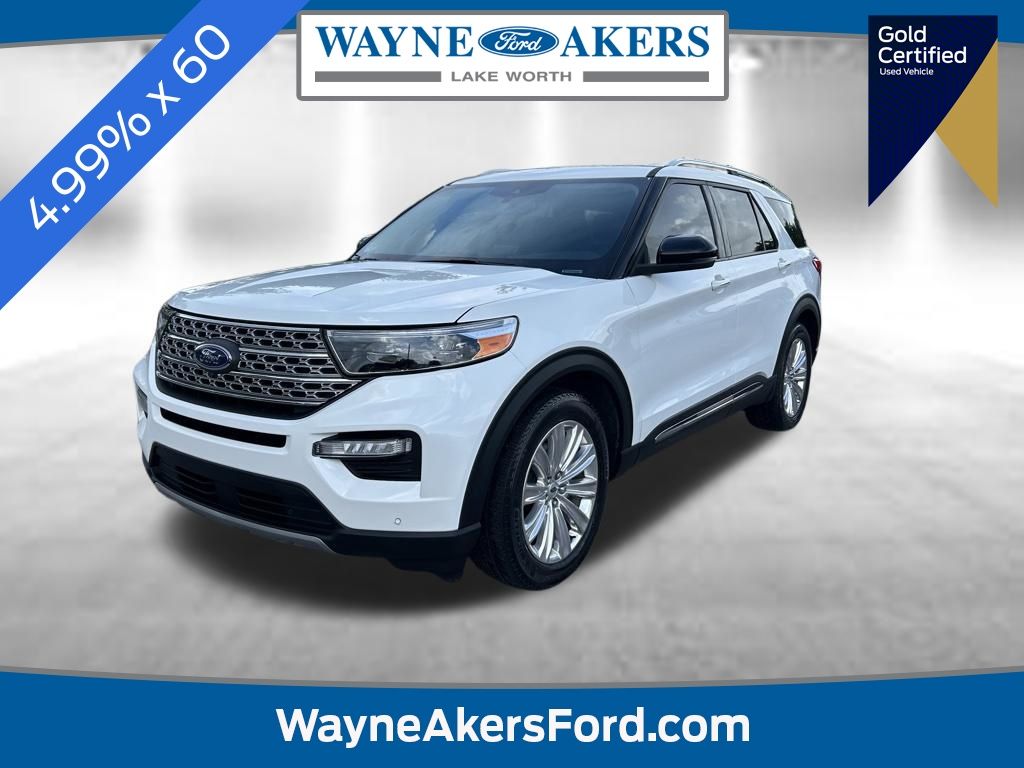 Star White Metallic Tri-Coat 2024 Ford Explorer SUV / Crossover Rear-Wheel Drive Automatic