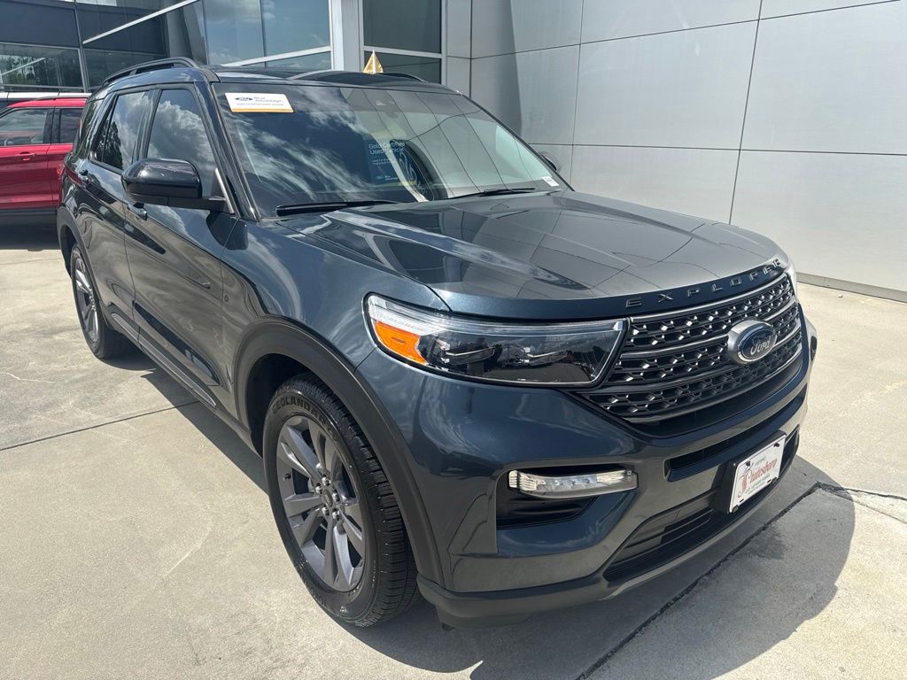 Stone Blue Metallic 2023 Ford Explorer SUV / Crossover Rear-Wheel Drive Automatic