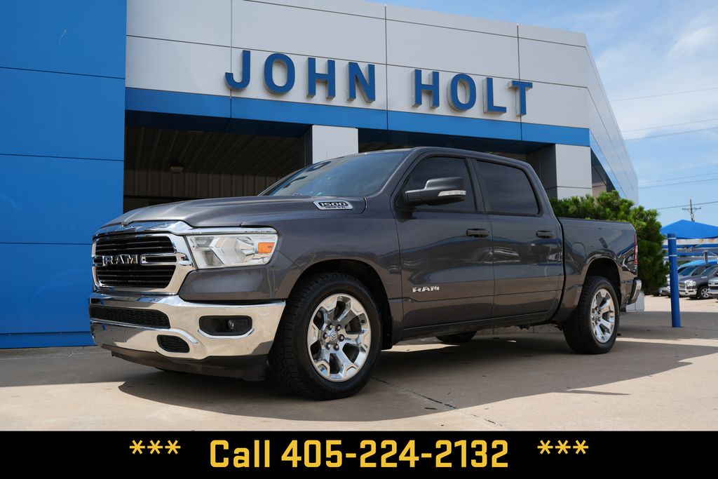 Gray (Granite Crystal Metallic Clearcoat) 2021 RAM 1500 Pickup Truck Four-Wheel Drive 8-Speed Automatic