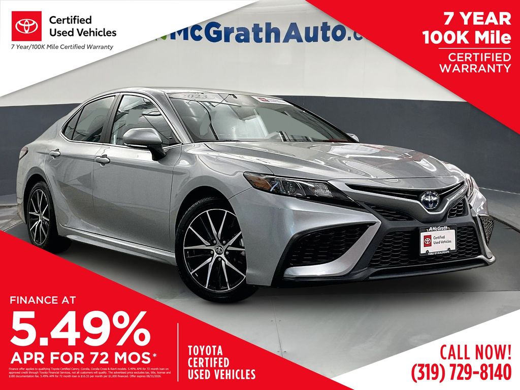 Celestial Silver Metallic 2023 Toyota Camry Hybrid Sedan Front-Wheel Drive Continuously Variable Transmission