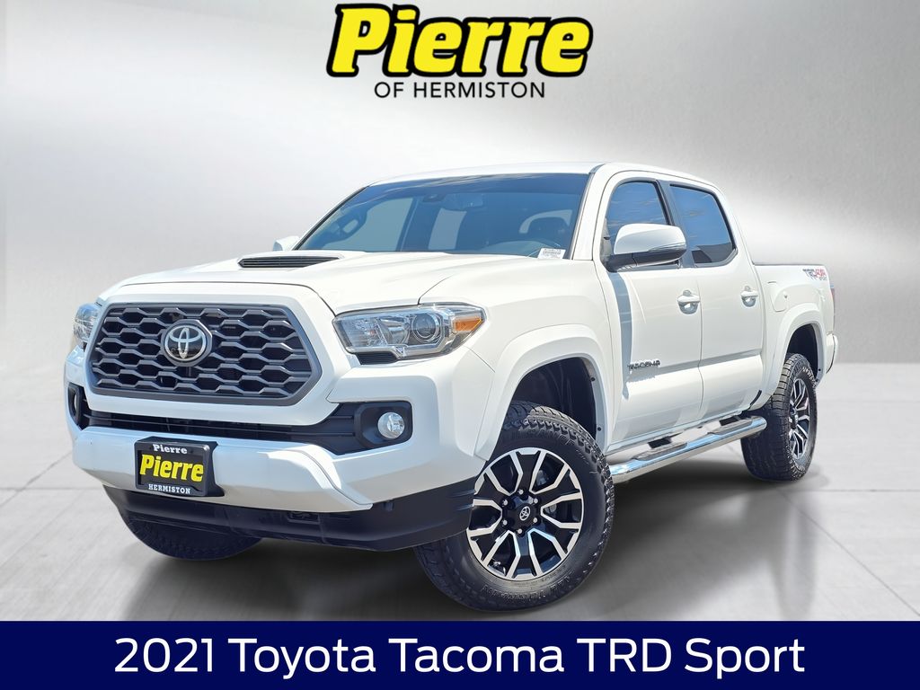 Super White 2021 Toyota Tacoma Pickup Truck Four-Wheel Drive 6-Speed Automatic