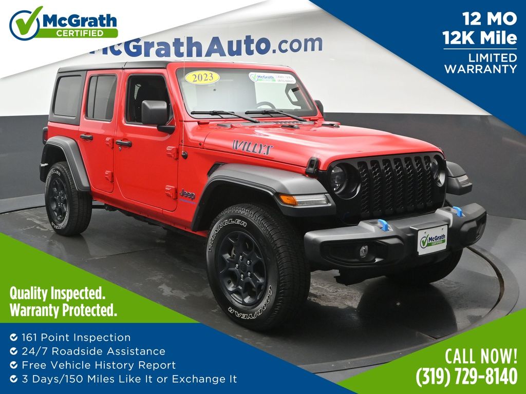 Firecracker Red Clearcoat 2023 Jeep Wrangler 4xe SUV / Crossover Four-Wheel Drive 8-Speed Automatic