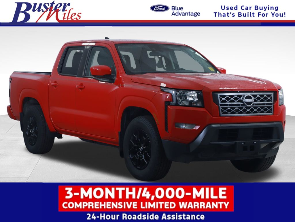 Red Alert 2023 Nissan Frontier SV Crew Cab RWD Pickup Truck 4X2 9-Speed Automatic