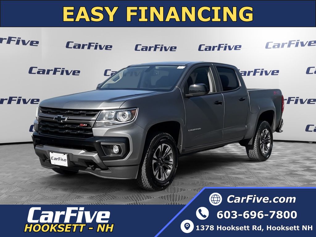 Gray (Satin Steel Metallic) 2021 Chevrolet Colorado Z71 Crew Cab 4WD Pickup Truck Four-Wheel Drive 8-Speed Automatic