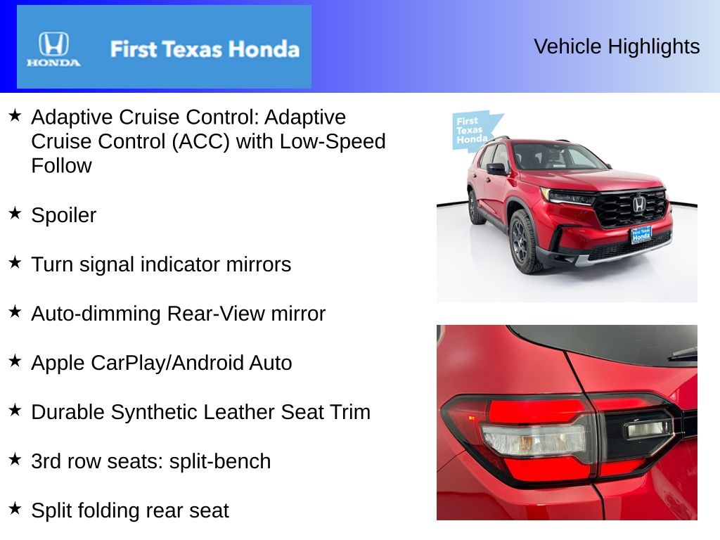 Used Car 2025 Honda Pilot  Trailsport For Sale Under $50,000 In Austin, Texas