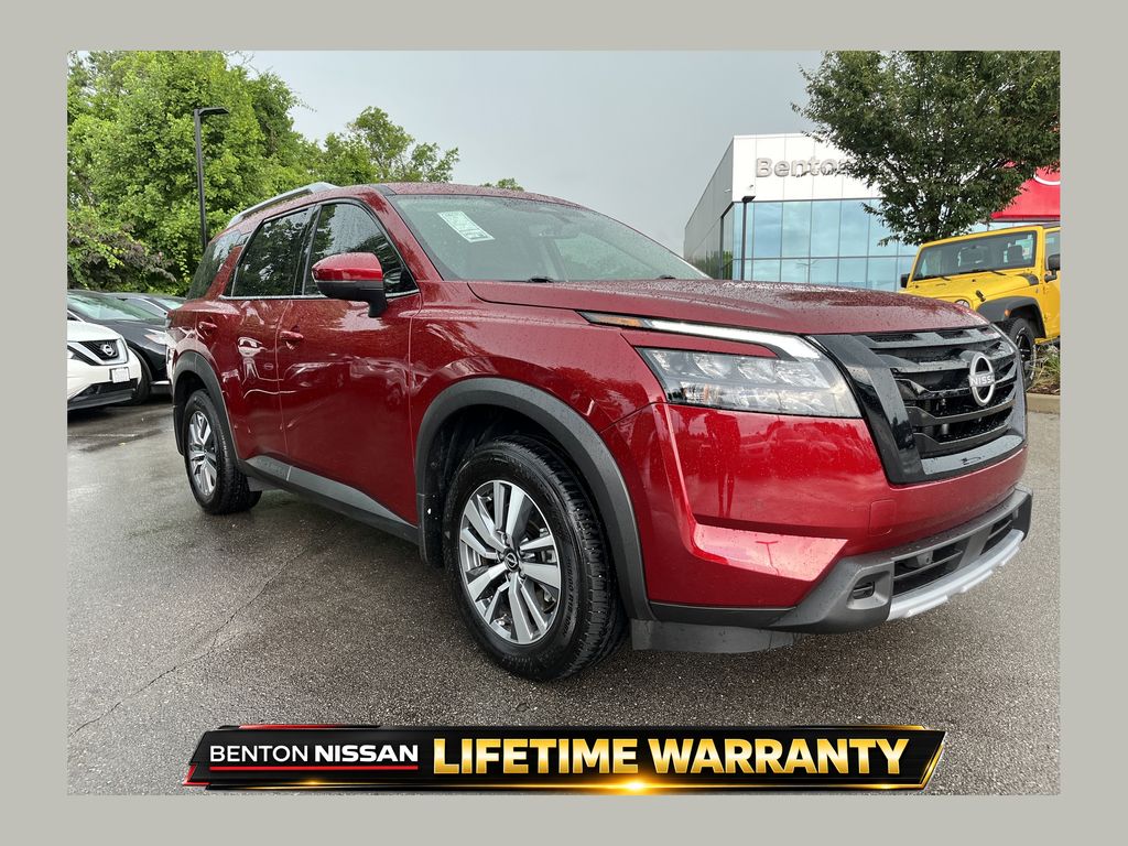 Red (Scarlet Ember Tintcoat) 2025 Nissan Pathfinder SUV / Crossover Front-Wheel Drive 9-Speed Automatic