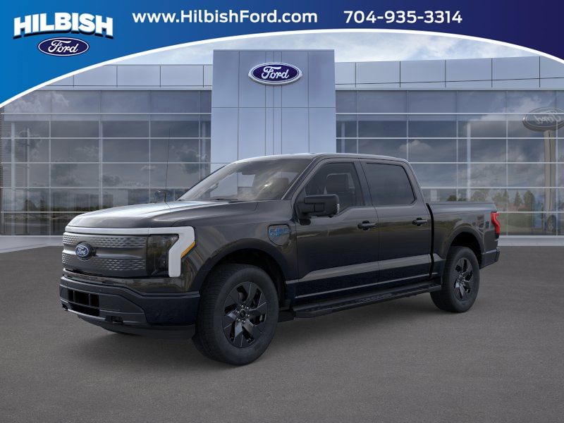 Black Metallic 2025 Ford F-150 Lightning Flash SuperCrew AWD Pickup Truck All-Wheel Drive Automatic