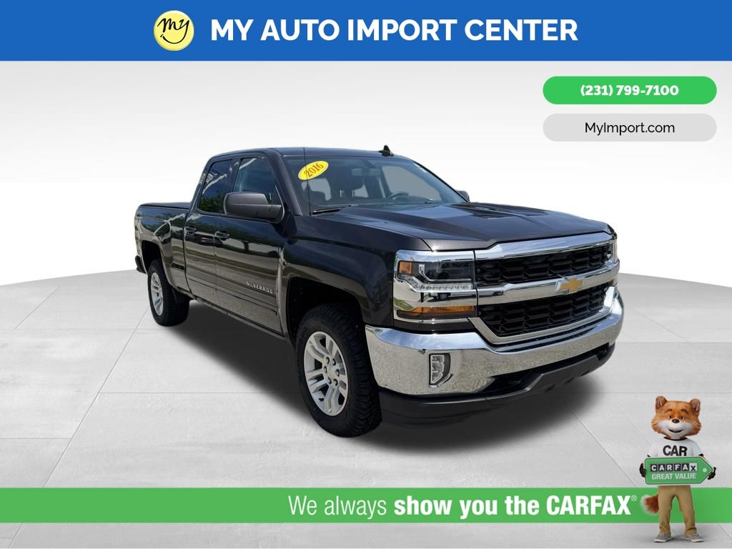 Gray (Tungsten Metallic) 2016 Chevrolet Silverado 1500 Pickup Truck Four-Wheel Drive 6-Speed Automatic Overdrive