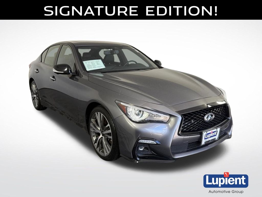 Slate Gray 2023 INFINITI Q50 Sedan All-Wheel Drive 7-Speed Automatic Overdrive