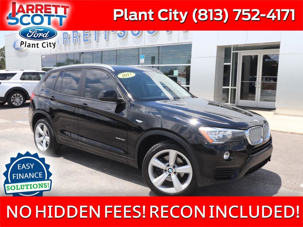 Jet Black 2017 BMW X3 sDrive28i RWD SUV / Crossover Rear-Wheel Drive 8-Speed Automatic