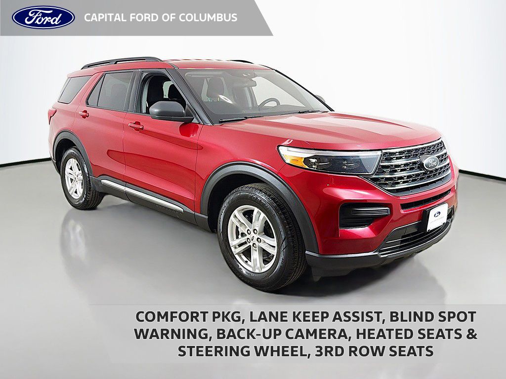 Rapid Red Metallic Tinted Clearcoat 2020 Ford Explorer XLT AWD SUV / Crossover All-Wheel Drive Automatic