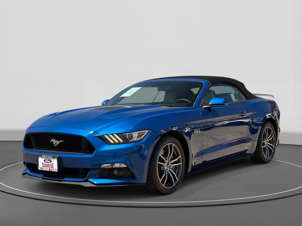 Lightning Blue Metallic 2017 Ford Mustang Convertible Rear-Wheel Drive 6-Speed Manual