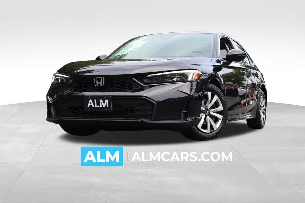 Black 2025 Honda Civic Sedan Front-Wheel Drive Continuously Variable Transmission