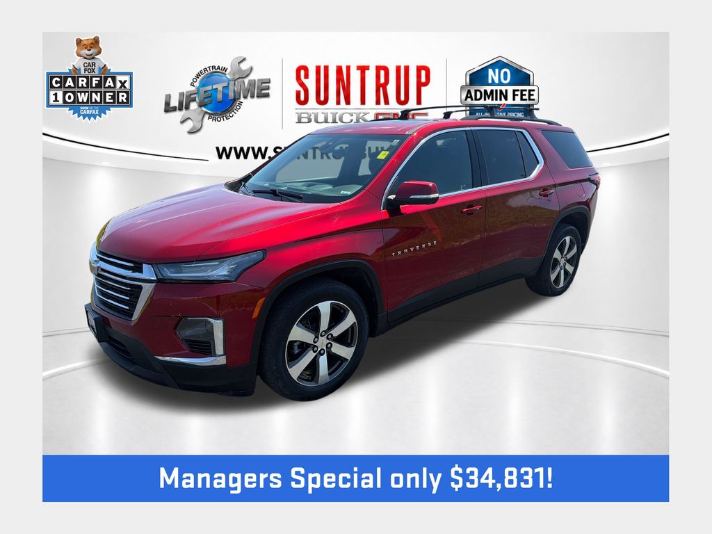 Radiant Red Tintcoat 2023 Chevrolet Traverse SUV / Crossover Four-Wheel Drive 9-Speed Automatic