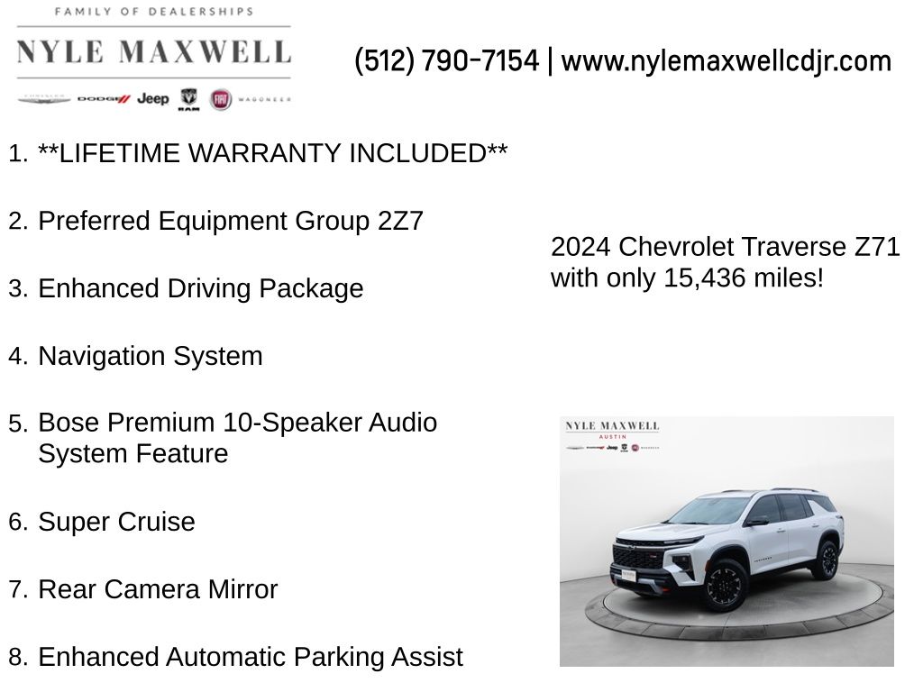 Used Car 2024 Chevrolet Traverse  Z71 For Sale Under $50,000 In Austin, Texas