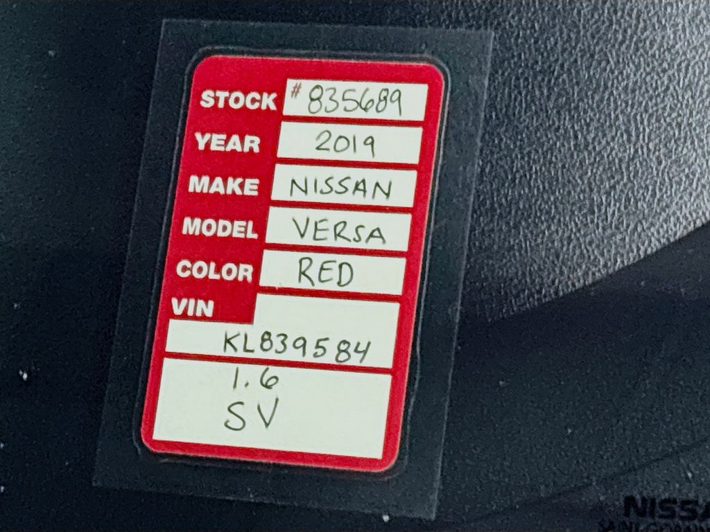 2019 Nissan Versa 1.6 SV