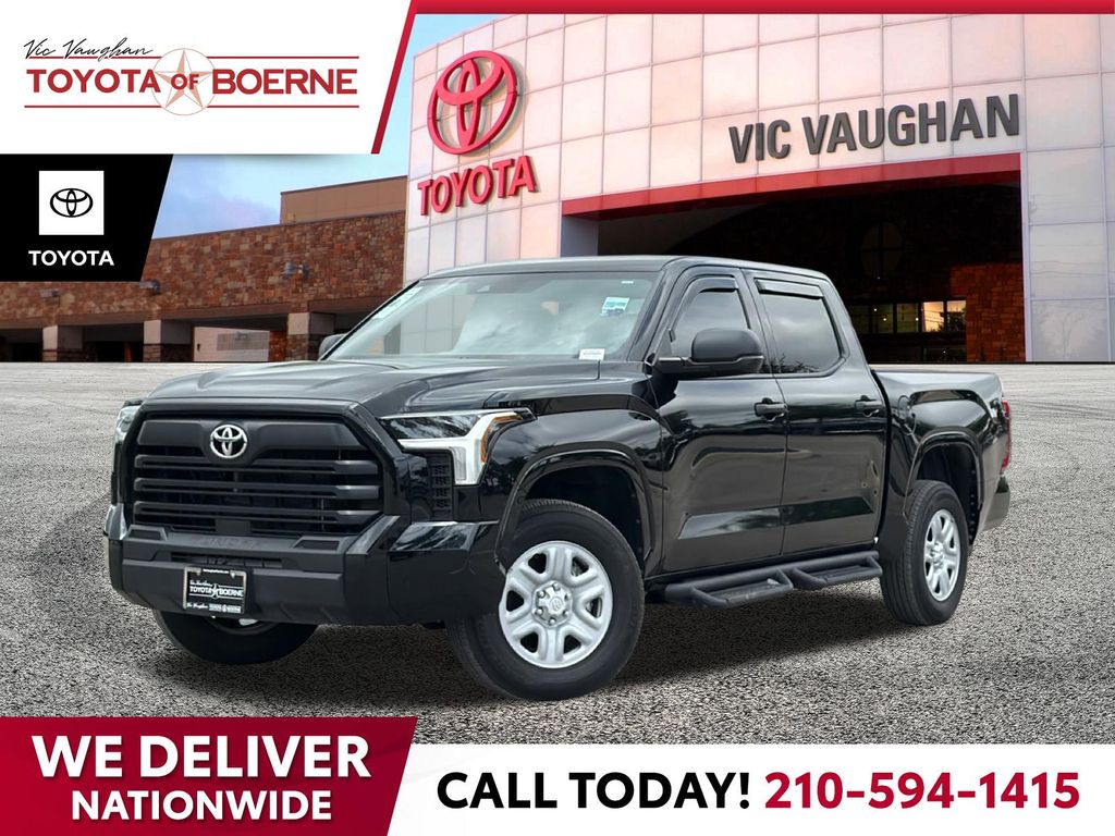 Black 2026 Toyota Tundra SR CrewMax Cab 4WD Pickup Truck Four-Wheel Drive Automatic