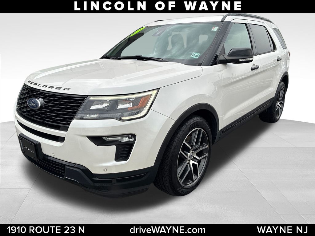 White Platinum Clearcoat Metallic 2019 Ford Explorer Sport AWD SUV / Crossover All-Wheel Drive 6-Speed Automatic
