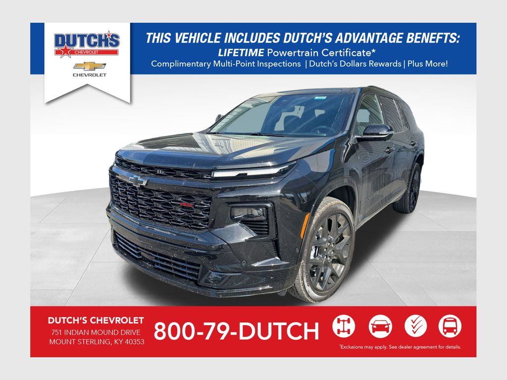 Black 2026 Chevrolet Traverse RS AWD SUV / Crossover Four-Wheel Drive 8-Speed Automatic