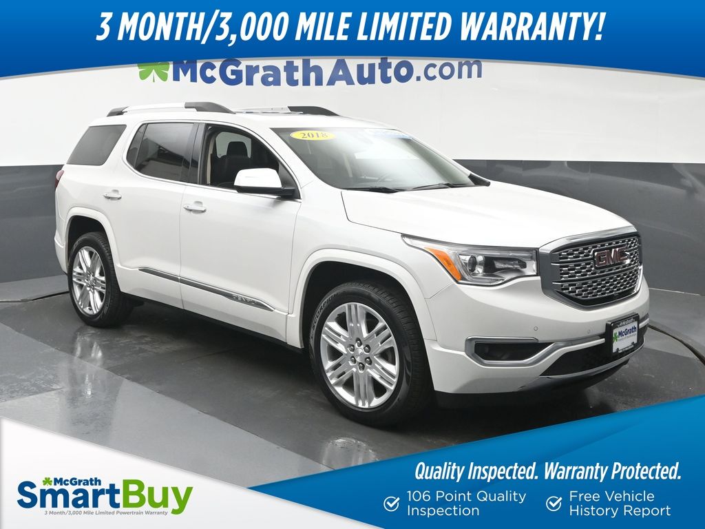 White Frost Tricoat 2018 GMC Acadia SUV / Crossover Four-Wheel Drive 6-Speed Automatic