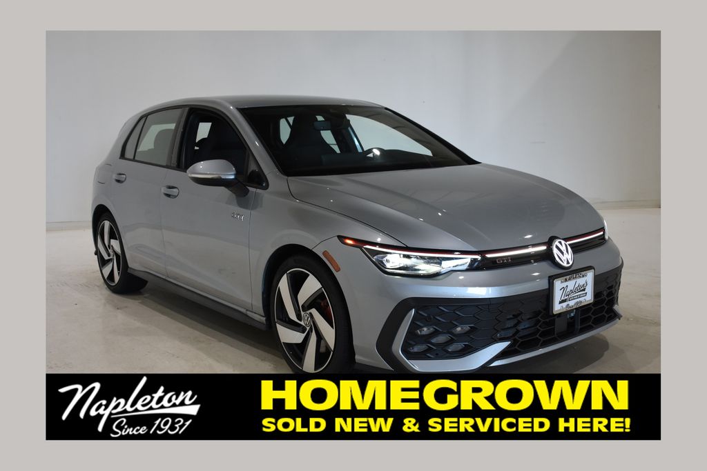 Alpine Silver Metallic 2025 Volkswagen Golf GTI Hatchback Front-Wheel Drive 7-Speed Dual Clutch