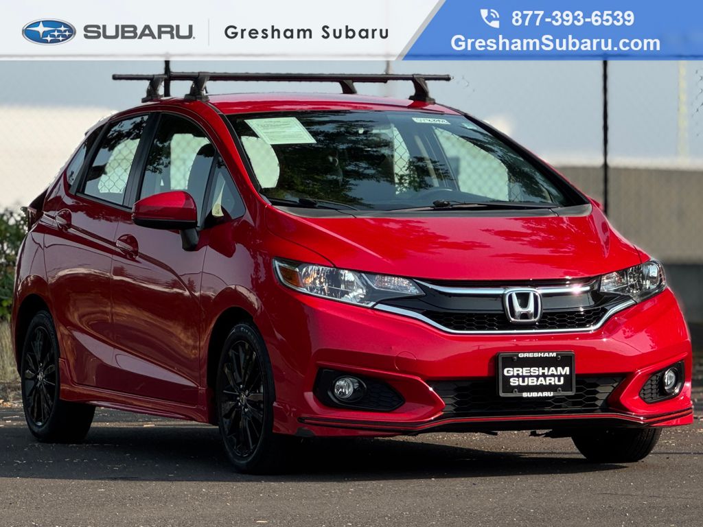 Orange Fury 2018 Honda Fit Hatchback Front-Wheel Drive Continuously Variable Transmission